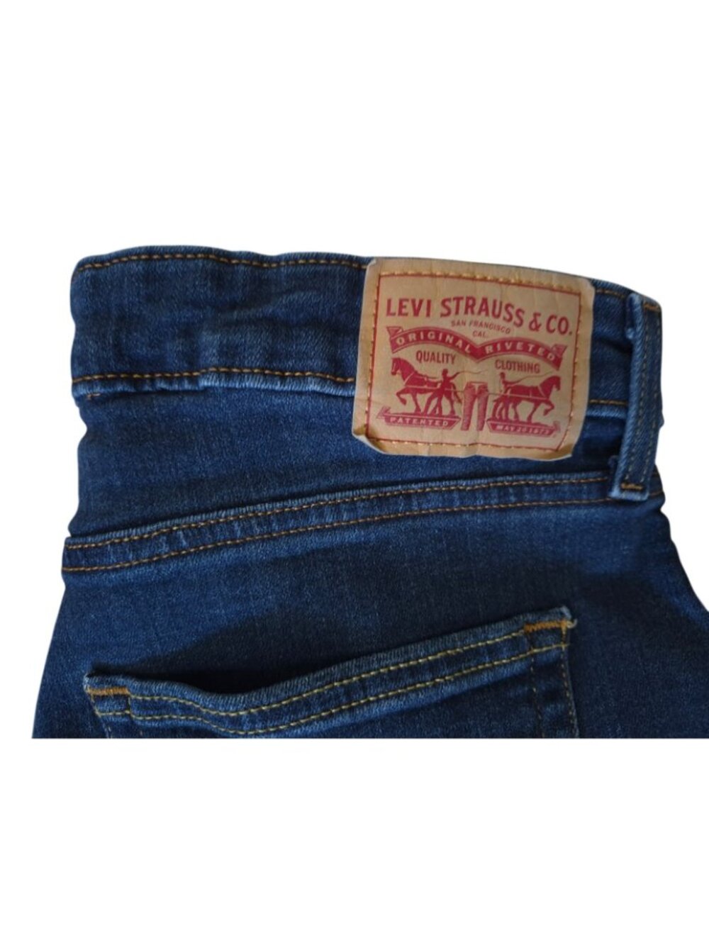 Levi's 726 Flare Jeans Women's Size 33 Blue Stretch Denim Classic Flared Leg - Picture 5 of 9